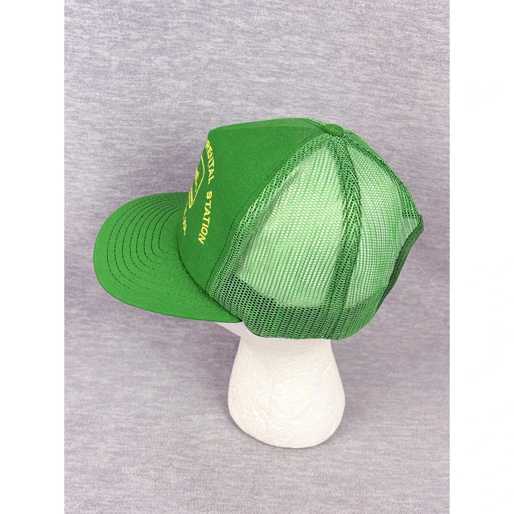 VTG John Deere Trucker Hat Norfolk Grand Rental Station Mens Green Snapback USA